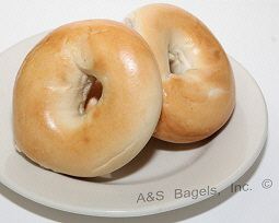 Plain Bagel from A&S Bagels