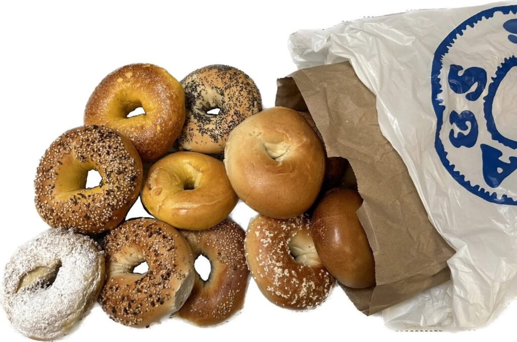A&S Bagels Bag with Bagels